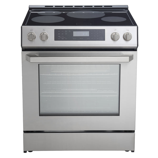 Cocina de inducción Rangaire de 30" con freidora de aire autolimpiable y horno de convección real, de acero inoxidable deslizable RRI303GS