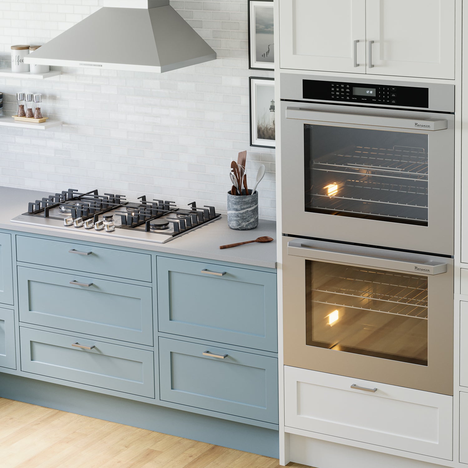 34 Inch Gas Cooktop and 30 Inch Double Wall Oven