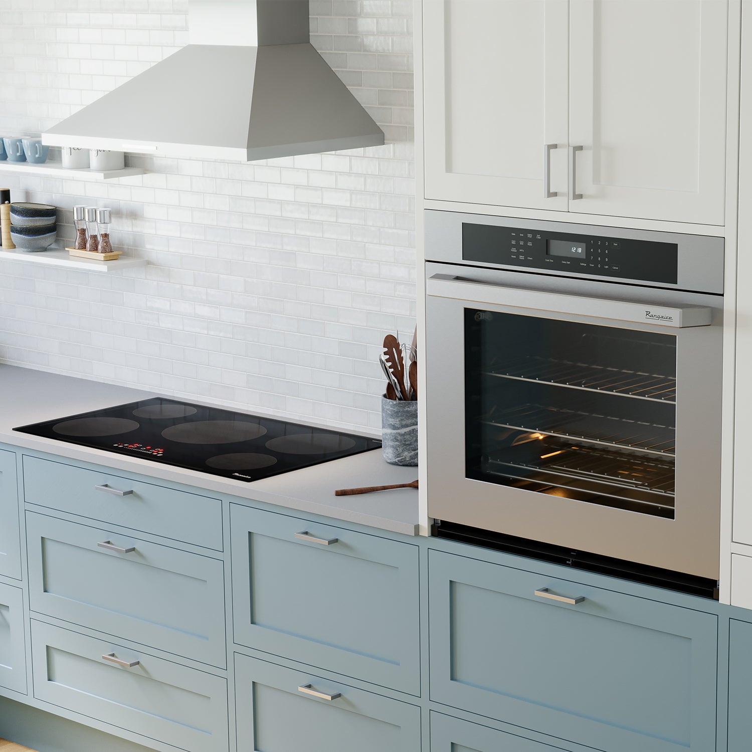 36 Inch Induction Cooktop and 30 Inch Single Wall Oven