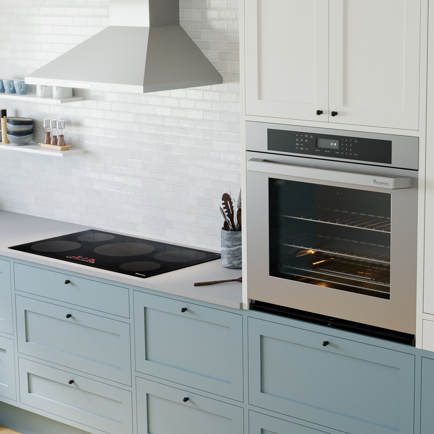 36 Inch Induction Cooktop and 30 Inch Electric Single Wall Oven
