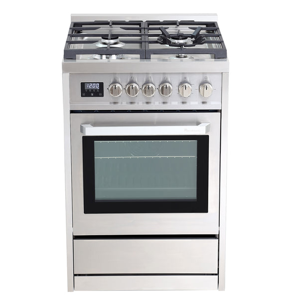 Horno de convección a gas Rangaire de 24 pulgadas, independiente, de acero inoxidable RRG241TS