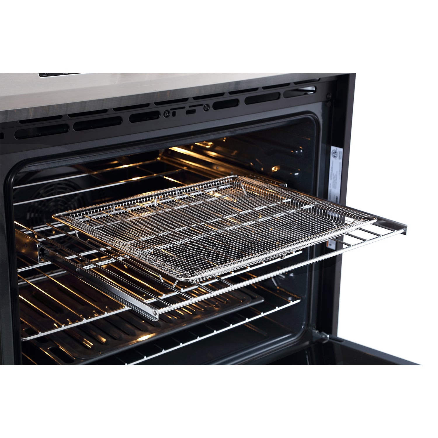 30 Inch Electric Range Easy Reach Rack and AirFry Basket 