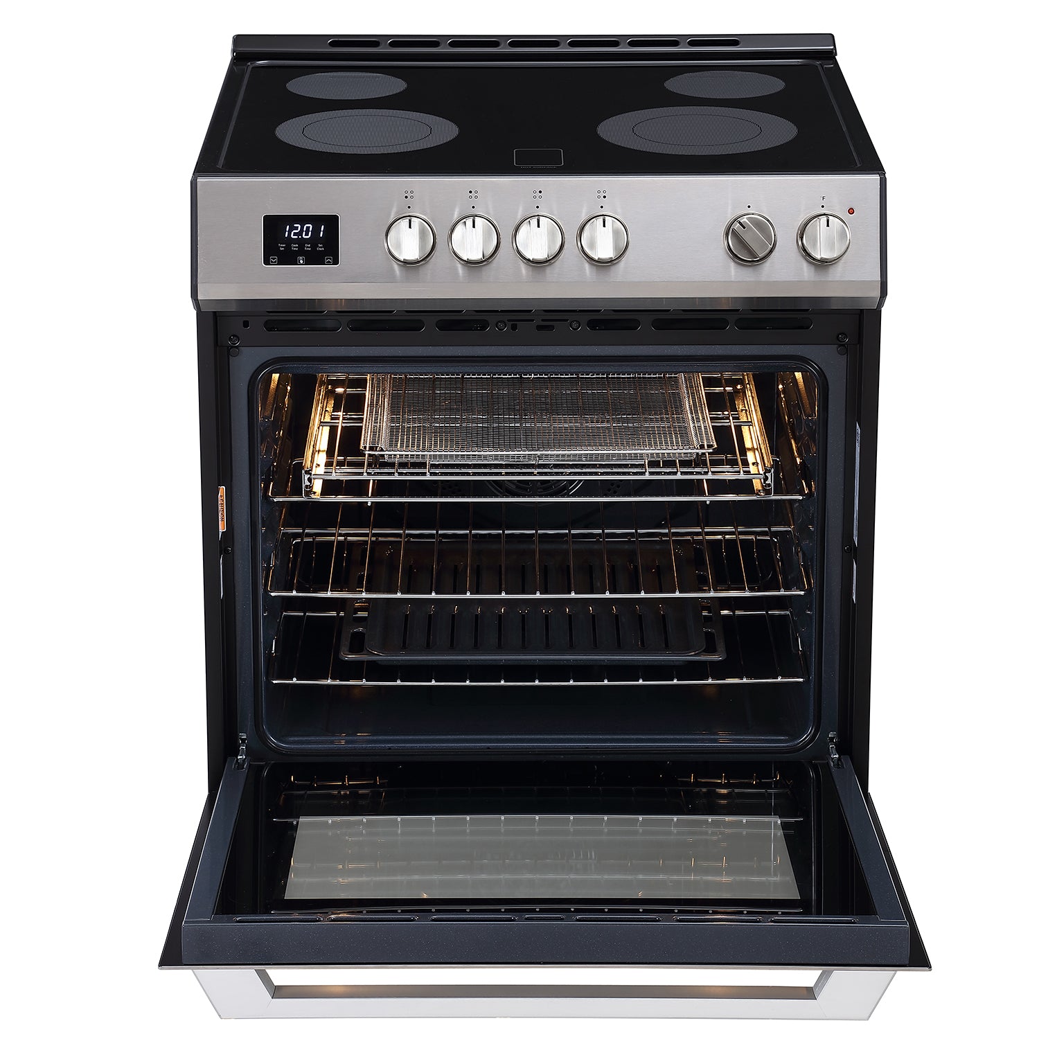 30 Inch Electric Range Front View Door Open 