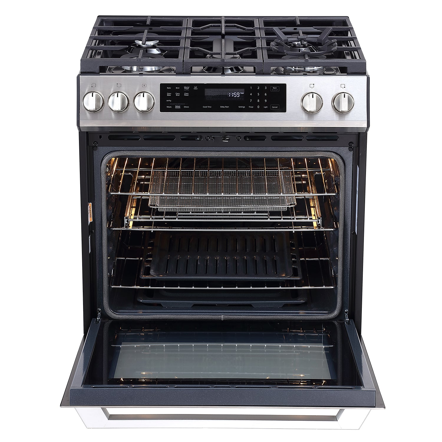 30 Inch Gas Range Front View Door Open