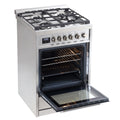 24 Inch Gas Range Angle View Oven Door Open