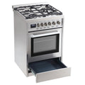 24 Inch Gas Range Angle View with Storage Drawer 