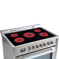 30 Inch Electric Range Cooktop View Burners On