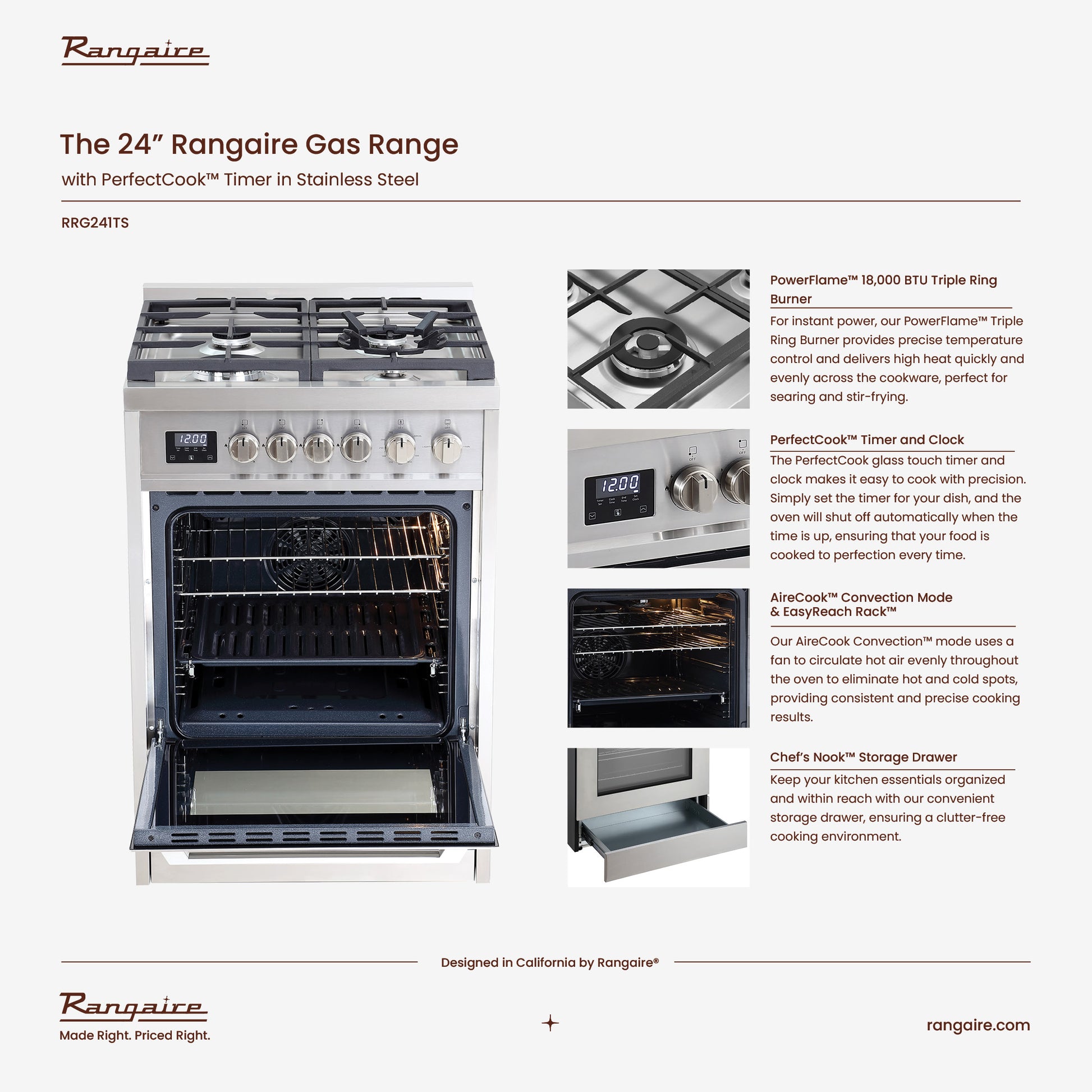 Top 24 Inch Gas Range for Your Kitchen | Rangaire Appliances